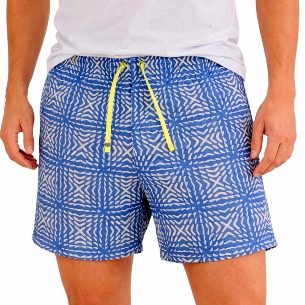 Faometric Tile Print Mens Trunks